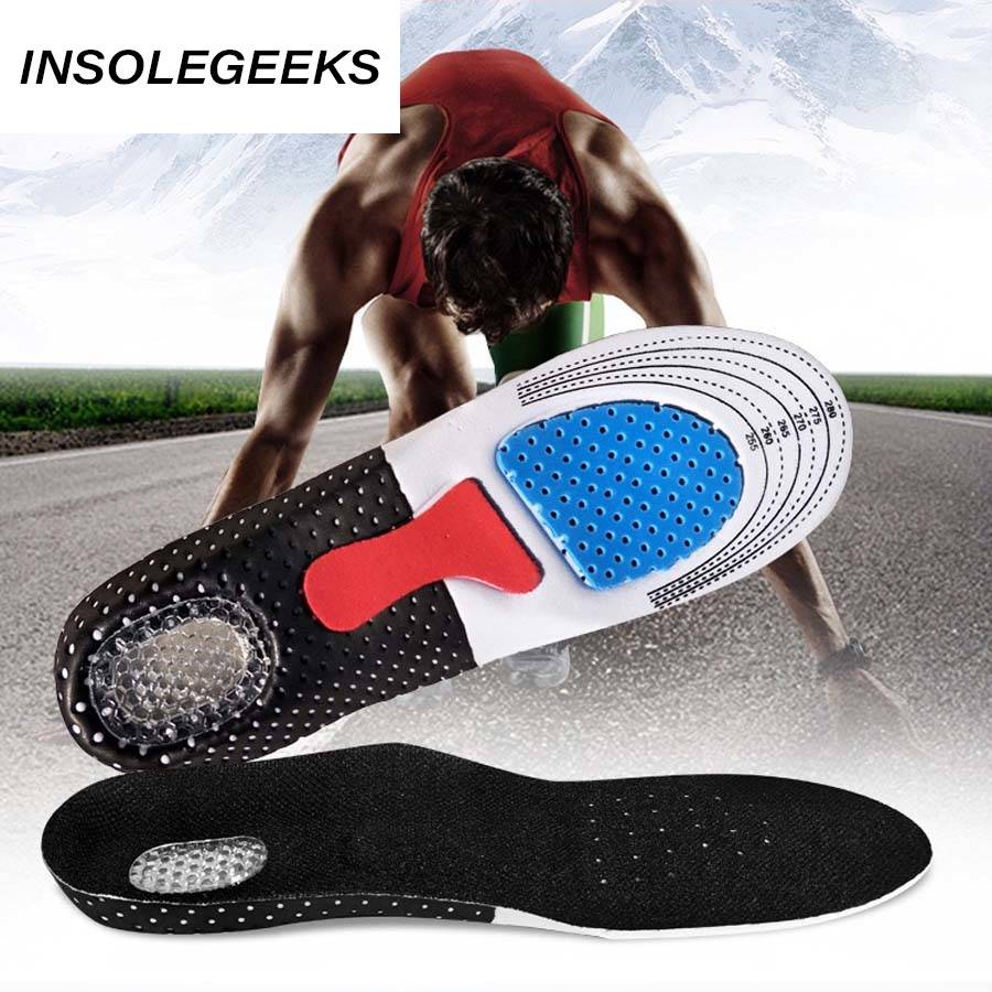 Silicone Shoe Insoles Men Women Orthotic Arch Support Sport Shoe Pad Shock Absorption Soft Running Insert Cushion