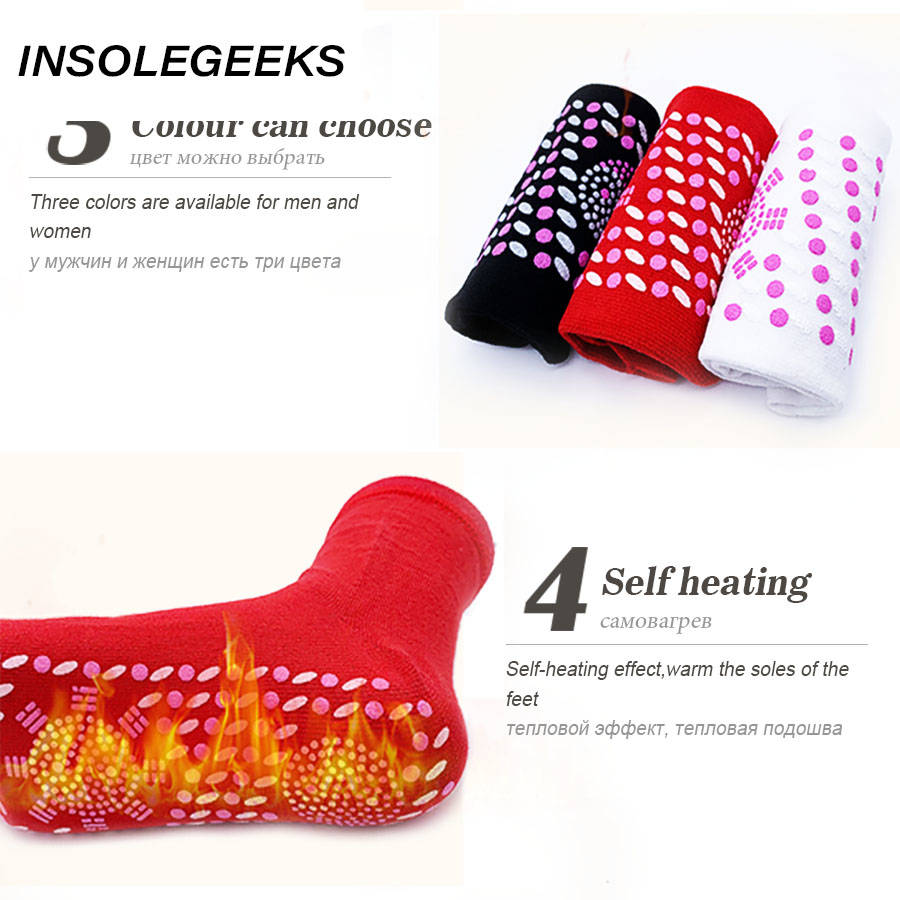 Unisex Self-heating Magnetic Socks insoles Self Heated Socks Tourmaline Magnetic Therapy Winter Warm Massage Sock Women and Men