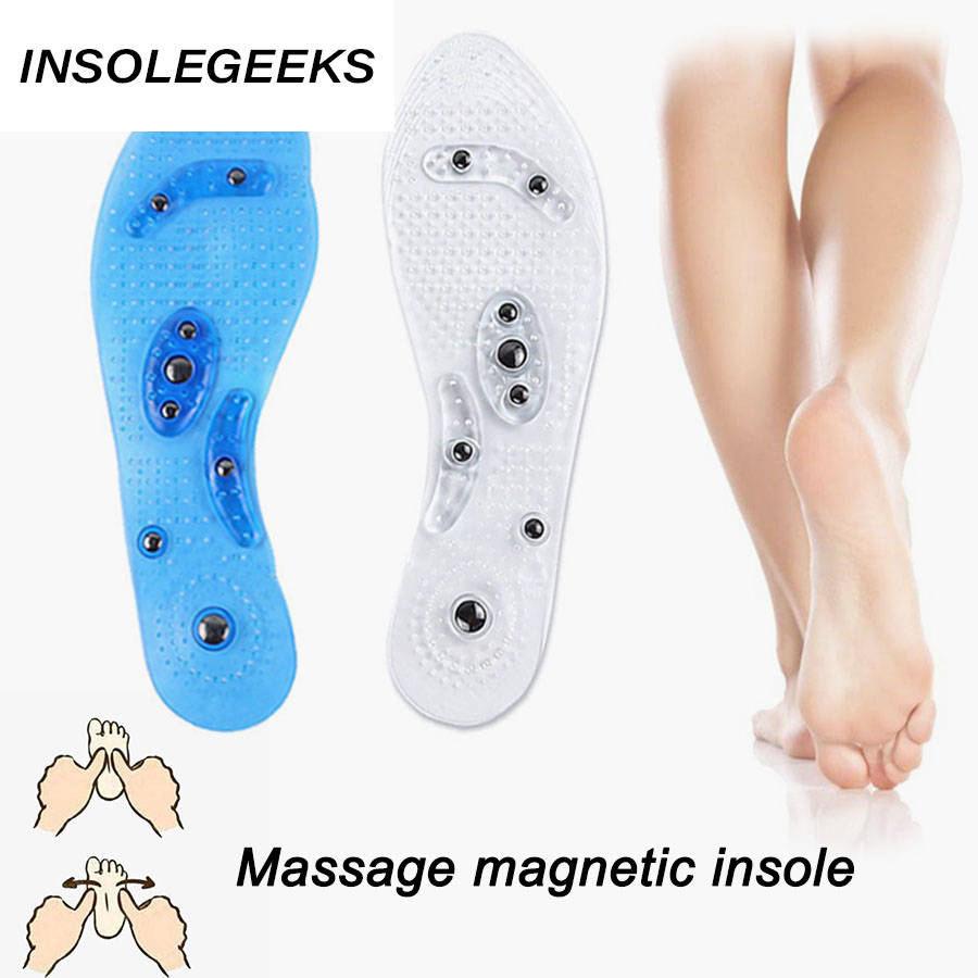 1 Pair Breathable Shoes Pad Massage Insoles Magnetic Acupoint Magnetotherapy Pad Shoes Soles Accessories Inserts