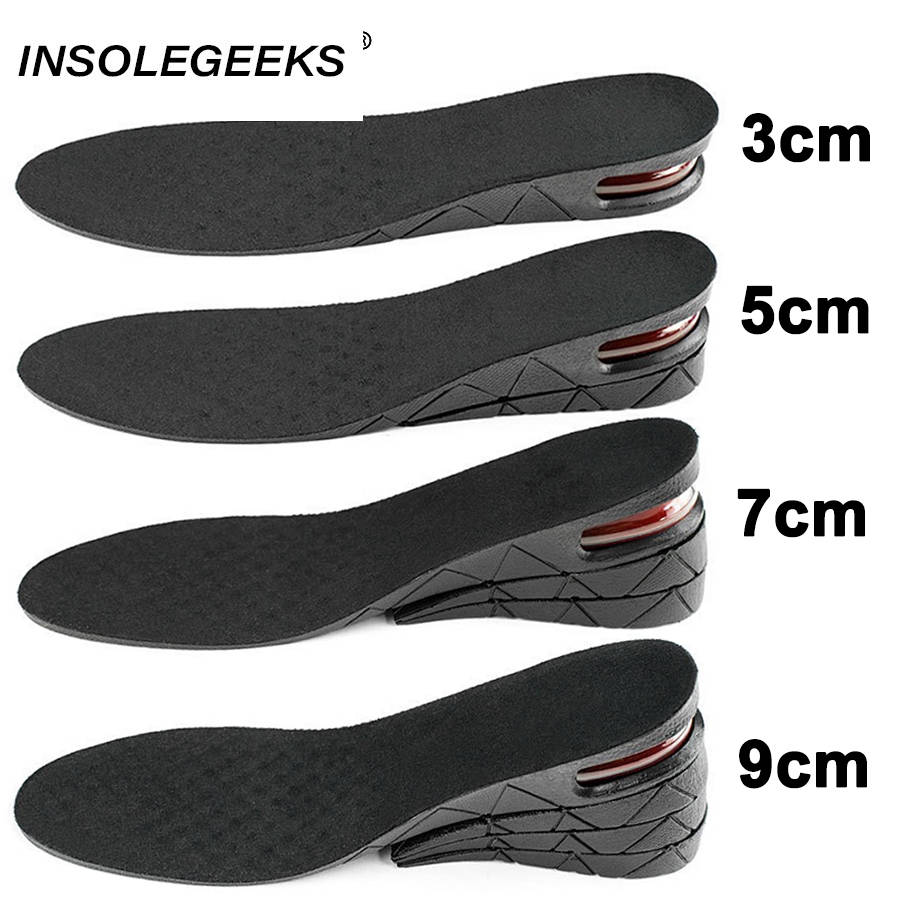 3-9cm Invisible Height Increase Insole Cushion Height Lift Adjustable Cut Shoe Heel Insert Taller Support Absorbant Foot Pad
