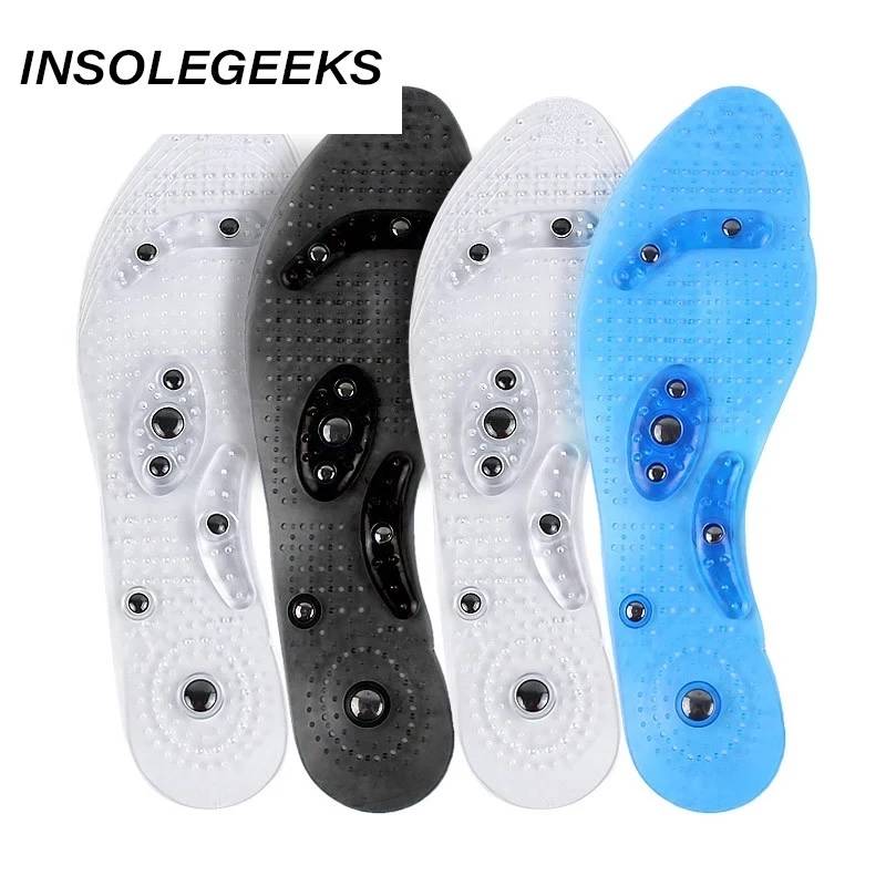 Unisex Magnetic Massage Shoe Insole Foot Care Acupressure Slimming Shoe Gel Insoles Health Medical Therapy Silicone Shoe Inserts