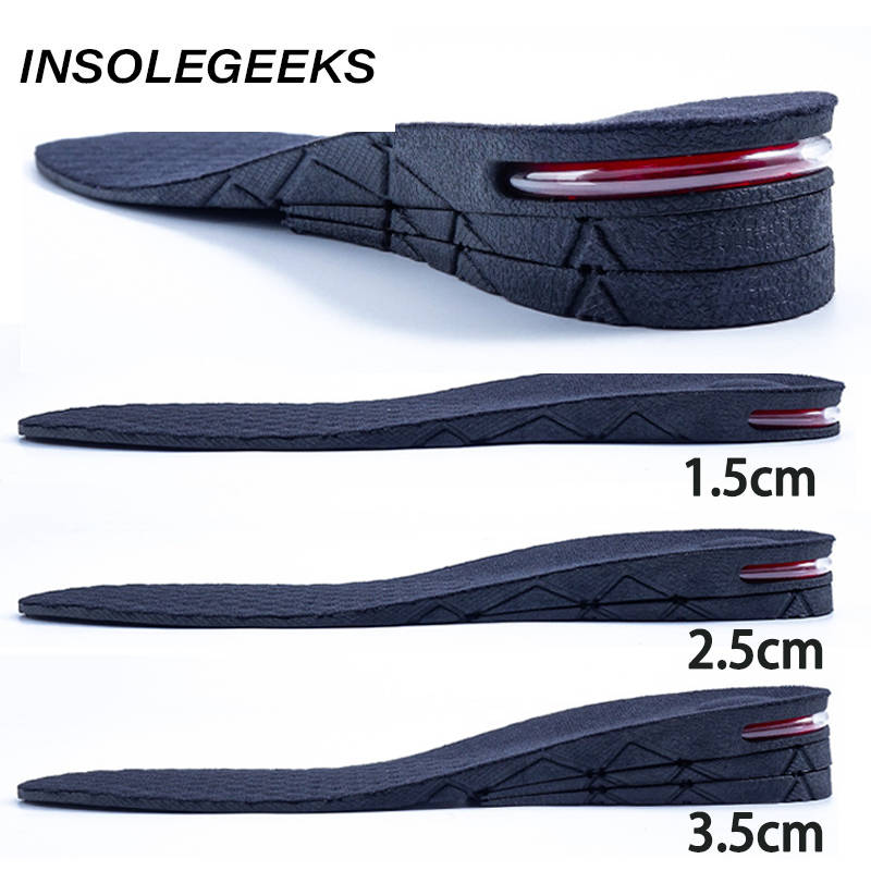 1.5-3.5cm Height Increase Insole Cushion Height Lift Adjustable Cut Shoe Heel Insert Taller Women Men Unisex Quality Foot Pads