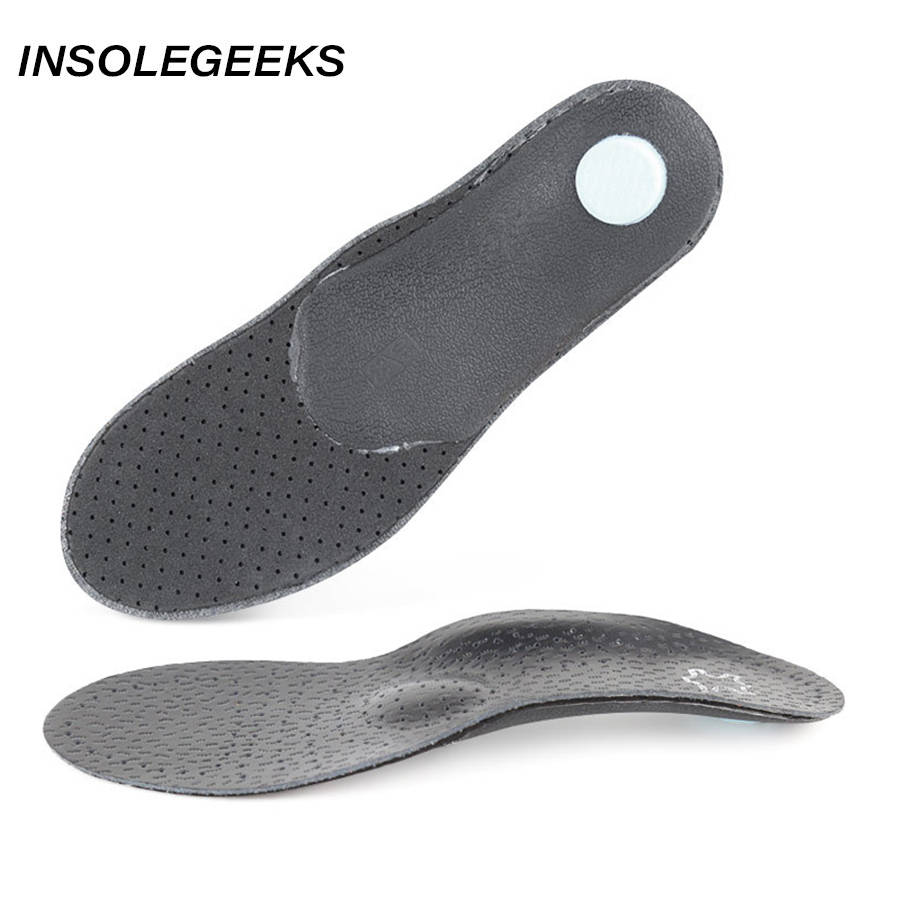 High Quality Leather Orthotic Insole For Flat Feet Arch Support 25mm Orthopedic Shoes Sole Insoles For Men And Women