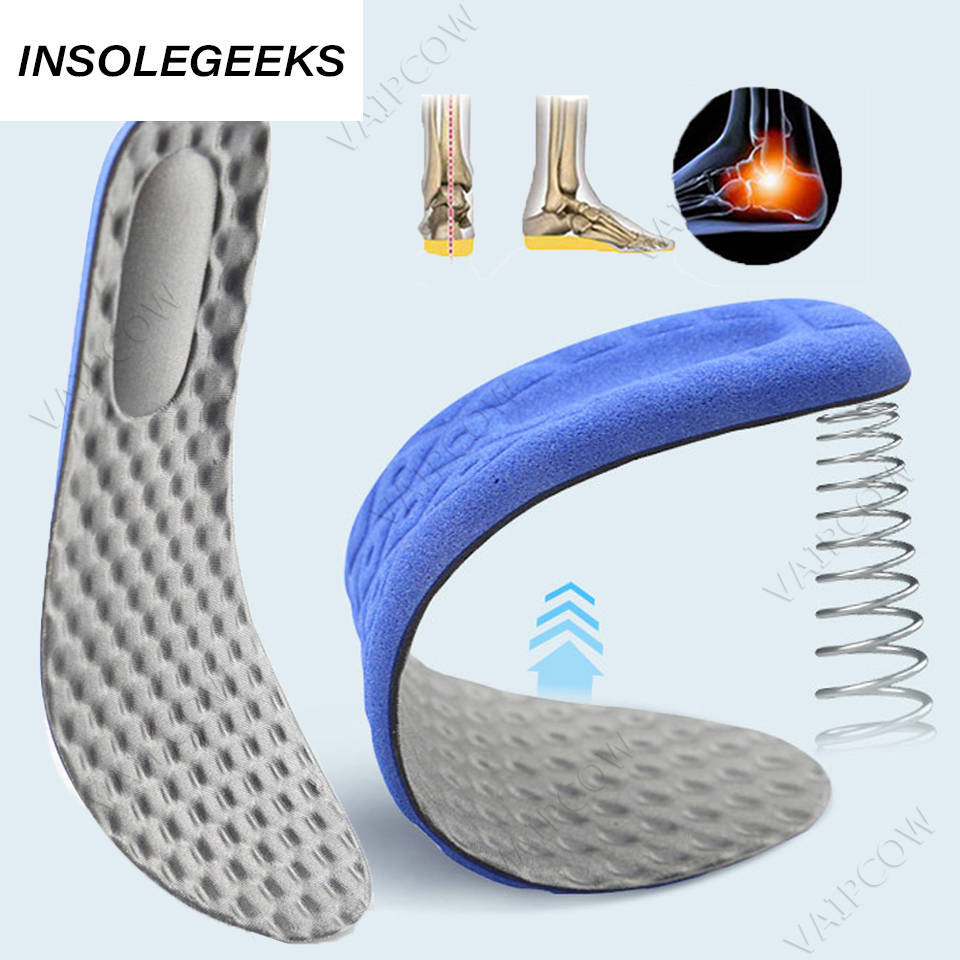 Stretch Breathable Deodorant Running Cushion Insoles For Feet Man Women Insoles For Lightweight Massage Pad Memory Foam