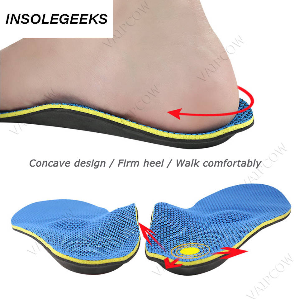 High Quality Severe Flat feet insoles Orthotic Arch Support Foot Massage Inserts Orthopedic Shoes Insoles Heel Pain Men Woman