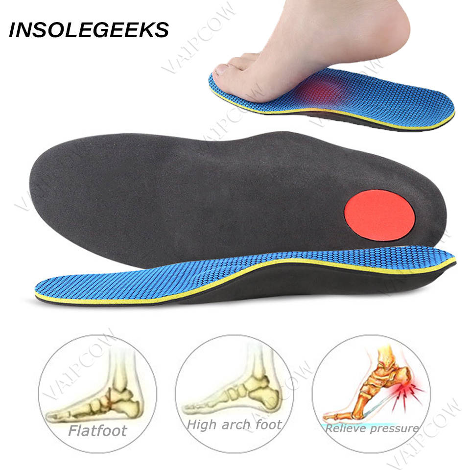 High Quality Severe Flat feet insoles Orthotic Arch Support Foot Massage Inserts Orthopedic Shoes Insoles Heel Pain Men Woman