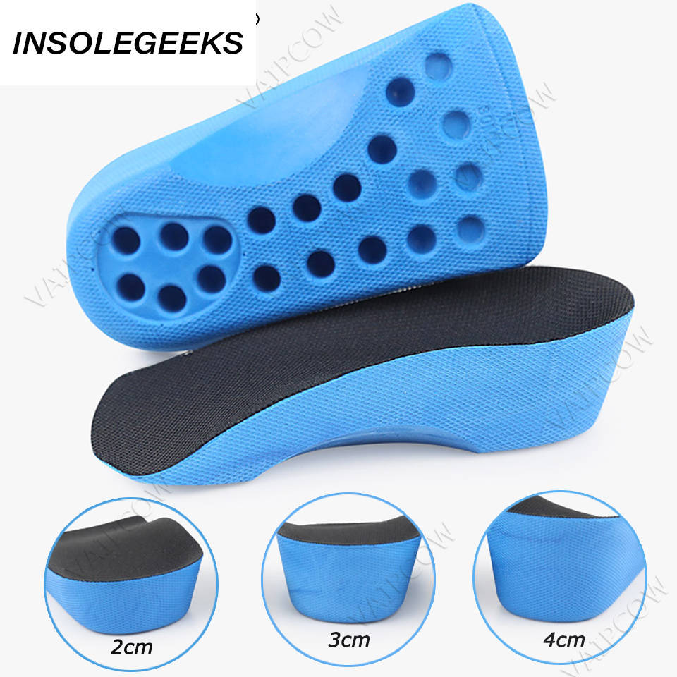 Unisex Height Increase Insole Elevator insoles 2/3/4cm Height Lift Shoe Heel Cushion Insert Taller Heel Pad Foot Pads