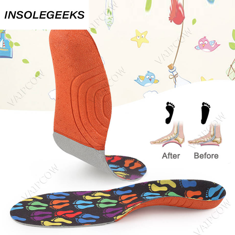 New Kids Orthopedic insoles for Children Flat Foot Arch Support Orthotic Pads corrigibil Health Feet Care insoles Orthopedic